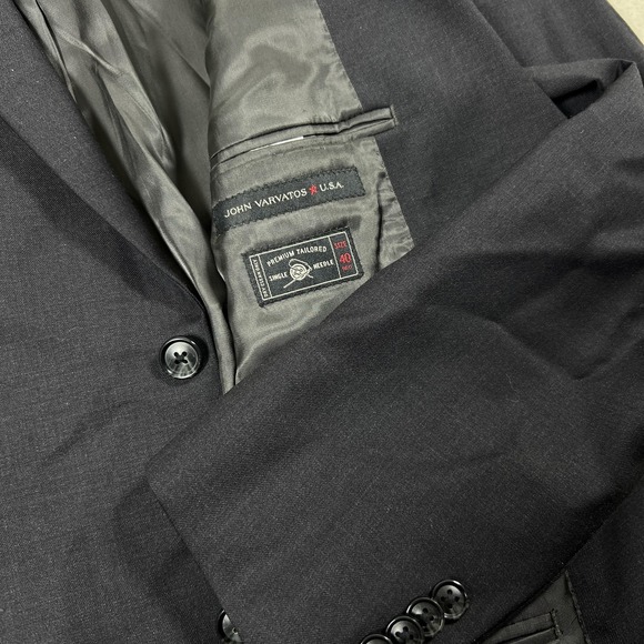 John Varvatos USA Blazer Mens 40R Navy Wool‎ Premium Tailored Two Button Jacket